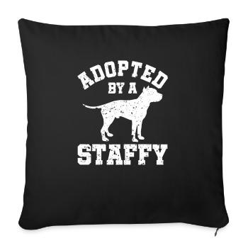 American Staffordshire Bull Terrier Staffy Dog - Housse de coussin décorative 45 x 45 cm - noir - Devant