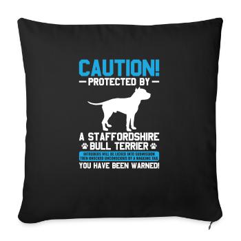American Staffordshire Bull Terrier Staffy Dog - Sofa pillowcase 17,3'' x 17,3'' (45 x 45 cm) - black - Front