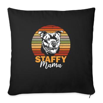 American Staffordshire Bull Terrier Staffy Dog - Sofa pillowcase 17,3'' x 17,3'' (45 x 45 cm) - black - Front