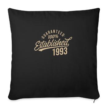 Guaranteed Established and Published in the Year - Sofa pillowcase 17,3'' x 17,3'' (45 x 45 cm) - black - Front