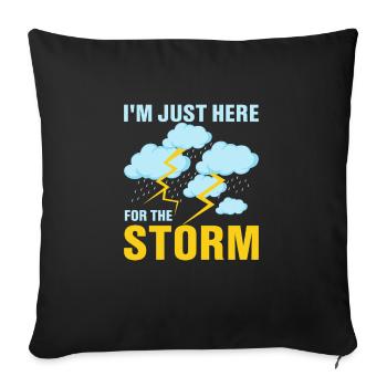I'm Just Here For The Storm Meteorology Meteorolo - Sofakissenbezug 45 x 45 cm - Schwarz - Vorne