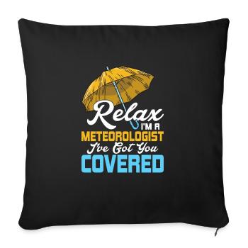 Relax I'm A Meteorologist Weather Meteorology - Sofa pillowcase 17,3'' x 17,3'' (45 x 45 cm) - black - Front