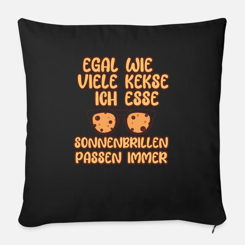 Biscuits au chocolat Noël - Housse de coussin décorative 45 x 45 cm - noir