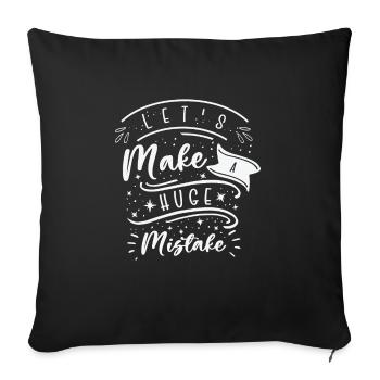 Énorme erreur Citations d’imperfection de l’art de la ligne - Housse de coussin décorative 45 x 45 cm - noir - Devant