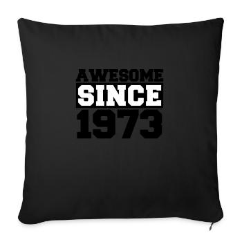 Génial depuis 1973 - Housse de coussin décorative 45 x 45 cm - noir - Devant