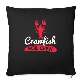 Crawfish Boil Crew - Sofa pillowcase 17,3'' x 17,3'' (45 x 45 cm) - black - Front