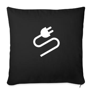 Couple Plug Socket Matching Costume Funny - Sofa pillowcase 17,3'' x 17,3'' (45 x 45 cm) - black - Front