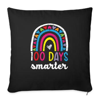Happy 100th Day Of School Teacher Student Educator - Sofa pillowcase 17,3'' x 17,3'' (45 x 45 cm) - black - Front