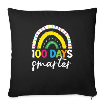 Happy 100th Day Of School Teacher Student Educator - Sofa pillowcase 17,3'' x 17,3'' (45 x 45 cm) - black - Front