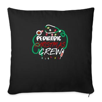 Infirmière pédiatrique Équipe de Noël Pédiatre - Housse de coussin décorative 45 x 45 cm - noir - Devant