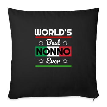 World's Best Nonno Ever Shirt - Italian Grandfathe - Sofa pillowcase 17,3'' x 17,3'' (45 x 45 cm) - black - Front
