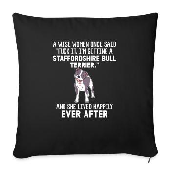 American Staffordshire Bull Terrier Staffy Dog - Sofa pillowcase 17,3'' x 17,3'' (45 x 45 cm) - black - Front
