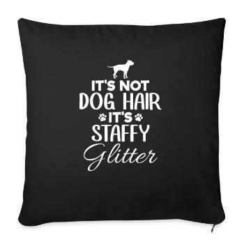 American Staffordshire Bull Terrier Staffy Dog - Housse de coussin décorative 45 x 45 cm - noir - Devant