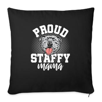 American Staffordshire Bull Terrier Staffy Dog - Sofa pillowcase 17,3'' x 17,3'' (45 x 45 cm) - black - Front