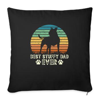 American Staffordshire Bull Terrier Staffy Dog - Sofa pillowcase 17,3'' x 17,3'' (45 x 45 cm) - black - Front
