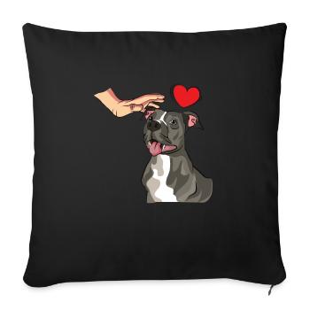 American Staffordshire Bull Terrier Staffy Dog - Sofa pillowcase 17,3'' x 17,3'' (45 x 45 cm) - black - Front
