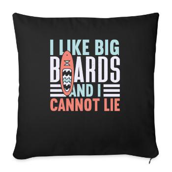 SUP Paddle Board Paddleboarding - Sofa pillowcase 17,3'' x 17,3'' (45 x 45 cm) - black - Front