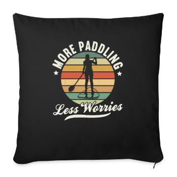 SUP Paddle Board Paddleboarding - Sofa pillowcase 17,3'' x 17,3'' (45 x 45 cm) - black - Front