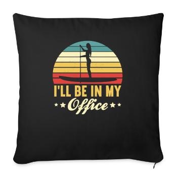 SUP Paddle Board Paddleboard - Housse de coussin décorative 45 x 45 cm - noir - Devant