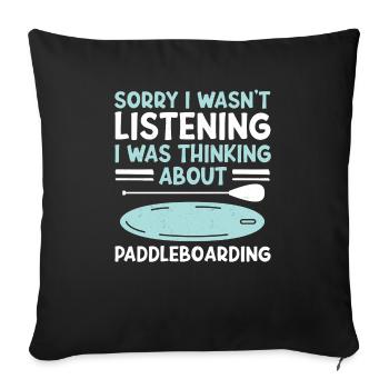 SUP Paddle Board Paddleboarding - Sofa pillowcase 17,3'' x 17,3'' (45 x 45 cm) - black - Front
