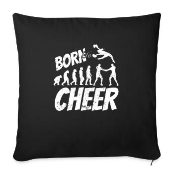 Born Cheer Evolution Shirt Gift - Sofa pillowcase 17,3'' x 17,3'' (45 x 45 cm) - black - Front
