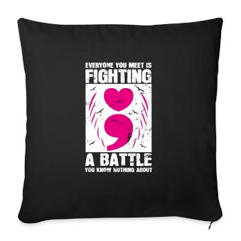 Mental Health Depression Motivation Anxiety Dream - Sofa pillowcase 17,3'' x 17,3'' (45 x 45 cm) - black - Front