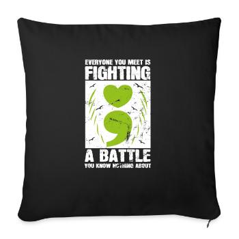 Mental Health Depression Motivation Anxiety Dream - Sofa pillowcase 17,3'' x 17,3'' (45 x 45 cm) - black - Front