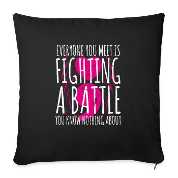 Mental Health Depression Motivation Anxiety Dream - Sofa pillowcase 17,3'' x 17,3'' (45 x 45 cm) - black - Front