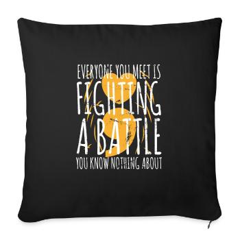 Mental Health Depression Motivation Anxiety Dream - Sofa pillowcase 17,3'' x 17,3'' (45 x 45 cm) - black - Front