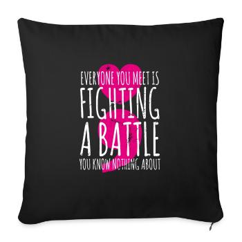 Mental Health Depression Motivation Anxiety Dream - Sofa pillowcase 17,3'' x 17,3'' (45 x 45 cm) - black - Front
