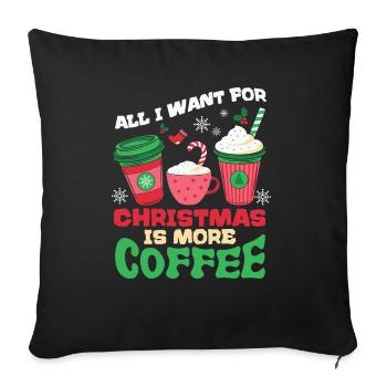 Cadeaux de Noël Noël - Housse de coussin décorative 45 x 45 cm - noir - Devant