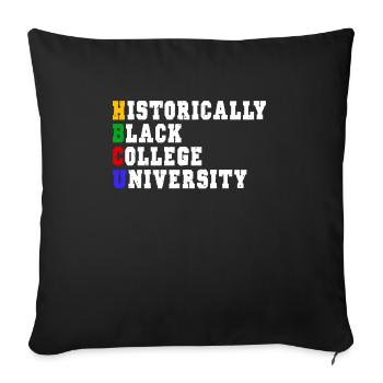 Hbcu Clothing Historic Black College - Housse de coussin décorative 45 x 45 cm - noir - Devant
