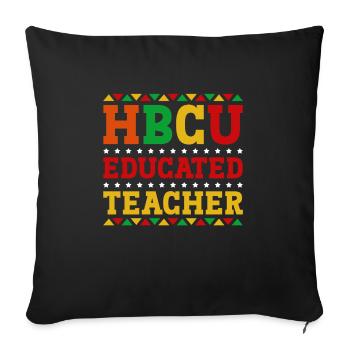 Hbcu Clothing Historic Black College - Housse de coussin décorative 45 x 45 cm - noir - Devant