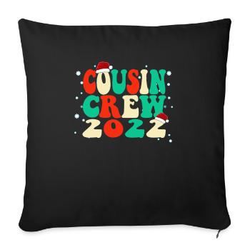 Cosuin Crew 2022 Christmas Family Matching Pajama - Sofa pillowcase 17,3'' x 17,3'' (45 x 45 cm) - black - Front