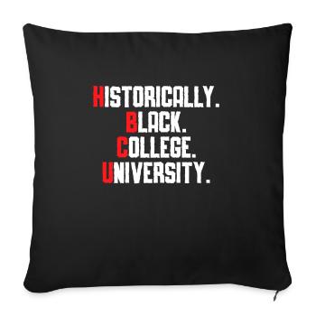 Hbcu Clothing Historic Black College - Sofa pillowcase 17,3'' x 17,3'' (45 x 45 cm) - black - Front
