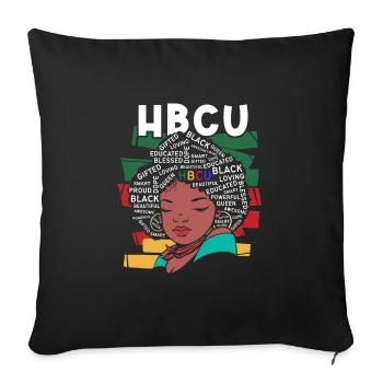 Hbcu Clothing Historic Black College - Sofa pillowcase 17,3'' x 17,3'' (45 x 45 cm) - black - Front