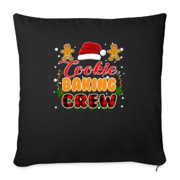 Cookie Baking Christmas Family Matching Pajama - Sofa pillowcase 17,3'' x 17,3'' (45 x 45 cm) - black - Front