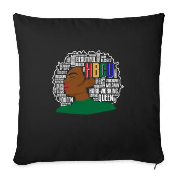 Hbcu Clothing Historic Black College - Sofa pillowcase 17,3'' x 17,3'' (45 x 45 cm) - black - Front