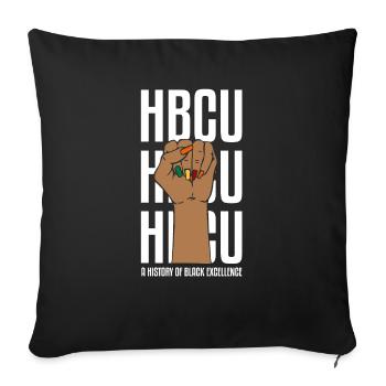 Hbcu Clothing Historic Black College - Housse de coussin décorative 45 x 45 cm - noir - Devant