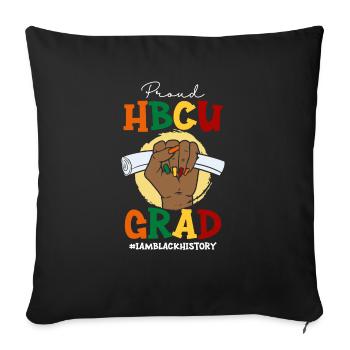 Hbcu Clothing Historic Black College - Sofa pillowcase 17,3'' x 17,3'' (45 x 45 cm) - black - Front
