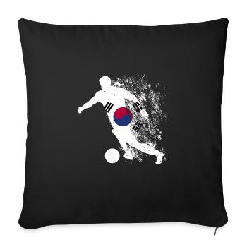 Coupe du monde de l’équipe nationale de Corée du Sud - Housse de coussin décorative 45 x 45 cm - noir - Devant