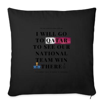 Go to Qatar - Sofa pillowcase 17,3'' x 17,3'' (45 x 45 cm) - black - Front
