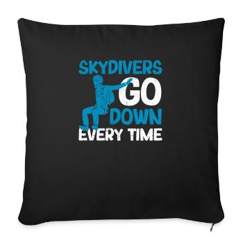 Fallschirmspringer Fallschirmspringer gehen jedes - Sofakissenbezug 45 x 45 cm - Schwarz - Vorne