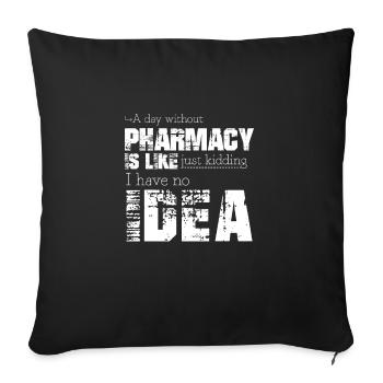 Pharmacy - Sofa pillowcase 17,3'' x 17,3'' (45 x 45 cm) - black - Front