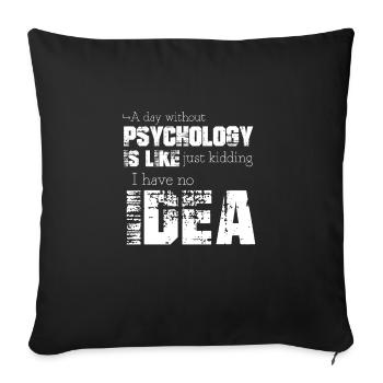 Psychologie - Housse de coussin décorative 45 x 45 cm - noir - Devant
