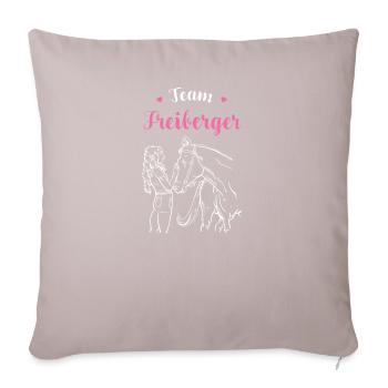Freiberger I Pony Horse Dictant Motif pour cavalier - Housse de coussin décorative 45 x 45 cm - taupe clair - Devant