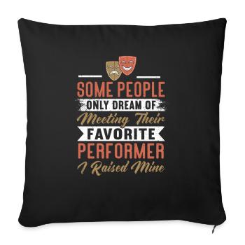Actrice Drame Broadway Musical Theater - Housse de coussin décorative 45 x 45 cm - noir - Devant