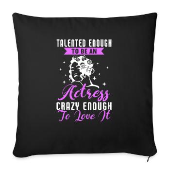 Actrice Drame Broadway Musical Theater - Housse de coussin décorative 45 x 45 cm - noir - Devant