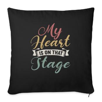Actrice Drame Broadway Musical Theater - Housse de coussin décorative 45 x 45 cm - noir - Devant
