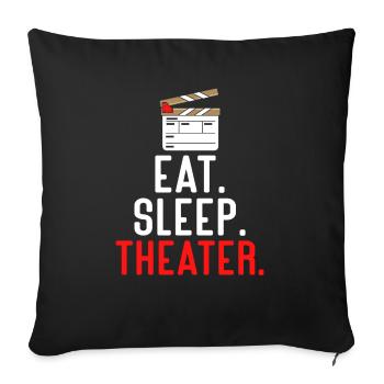 Actrice Drame Broadway Musical Theater - Housse de coussin décorative 45 x 45 cm - noir - Devant